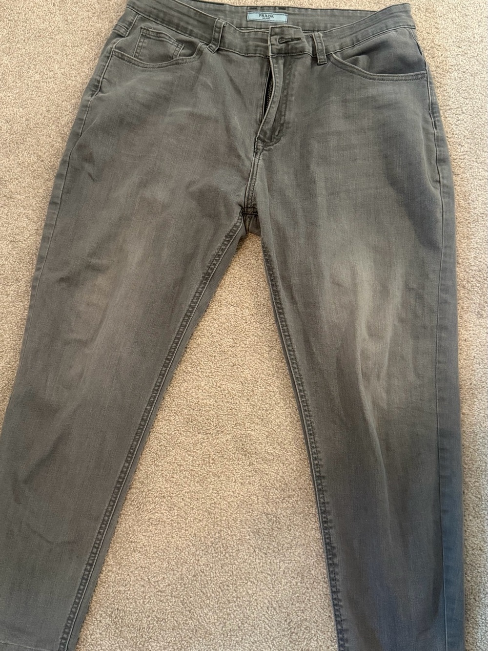 Prada Slim Men's Washed Gray Jeans